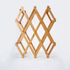 Folding Bamboo Wine Holder Display